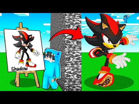 Hice Trampa con Dibujos de SHADOW en Reto de Construcción en Minecraft