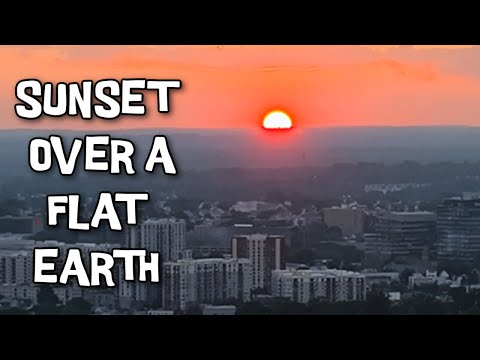 SUNSET OVER A FLAT EARTH