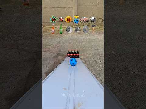 Objetos VS 4 Garrafas de Coca Cola!!!#cocacola #bola #cerveja #satisfatorio #asmr #bottlebreaking