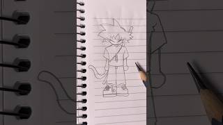 Desenho simples para desenhar Goku estilo arte de rua desenho para fazer na capa do caderno
