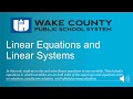Solving Linear Equations and Applications