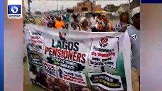 YouTube video thumbnail: Retirees Demand Payment of Pension Arrears, Wage Awards In Lagos