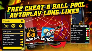 Autoplay!💥 8 Ball Pool FREE MOD MENU v56.10.4 (VIP Unlimited Money, Coins & Aim Lines) 2025