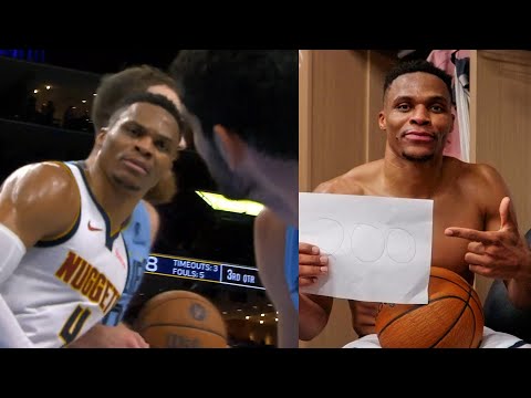 Russell Westbrook gets softest tech ever for staring then gets 200th triple double