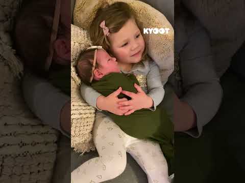 Cheese SUPER cute! ๐ #babies #snuggle #sister #cute #shorts