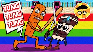 Sprunki & Tung Tung Tung play Squid Game Season 3-Red Light Green Light, Gonggi
