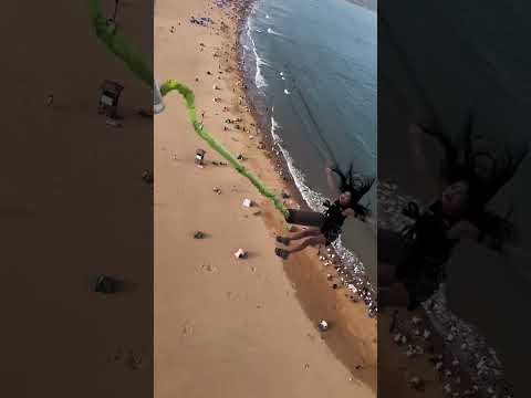 Girl Long jump on beach #2025 #homeskills #newvideo #newyear2025 #2025 #newyear2025