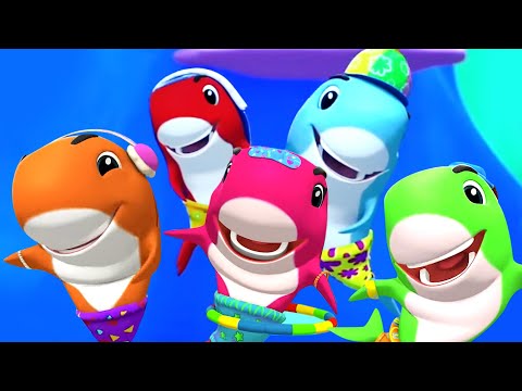 Five Little Baby Sharks, Counting Song + More Nursery Rhymes and Cartoon Videos for Kids