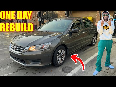 I REBUILT THE HONDA ACCORD FROM THE SALVAGE AUCTION IN ONE DAY!