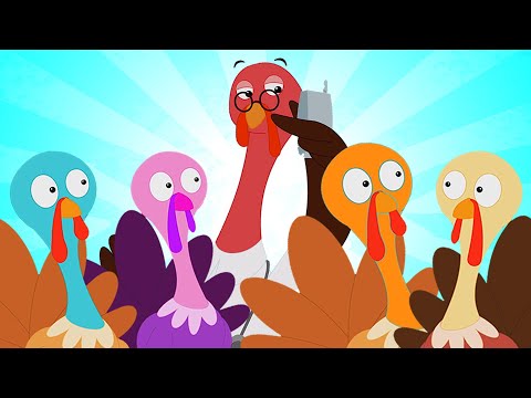 Five Little Turkeys, Thanksgiving Songs and Nursery Rhymes for Kids