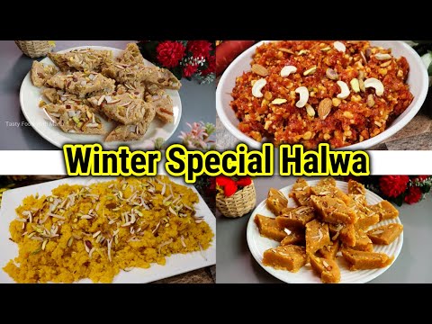 4 Best Winter Special Halwa Recipe | Best Pakistani Halwa Recipe For Winter By Tasty Food With Maria