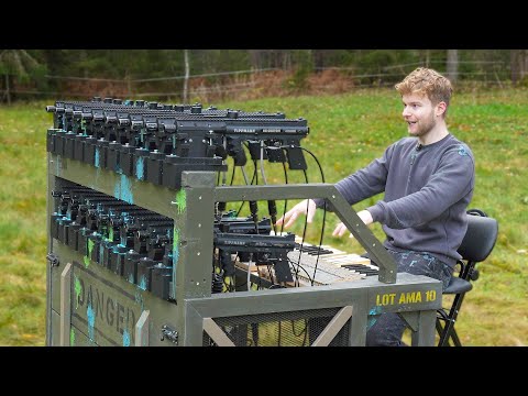 Gun Piano makes music from peoples screams