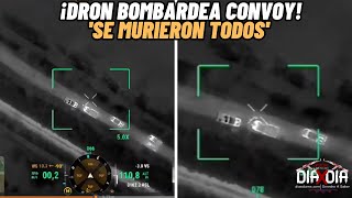 ¡Impactante video! Dron ataca con explosivos a convoy en Río Bravo, Tamaulipas."