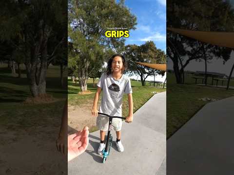 GAVE HIM NEW SCOOTER GRIPS