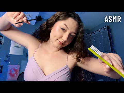ASMR Parting & Braiding Your Hair *Personal Attention* Fast Hand Sounds
