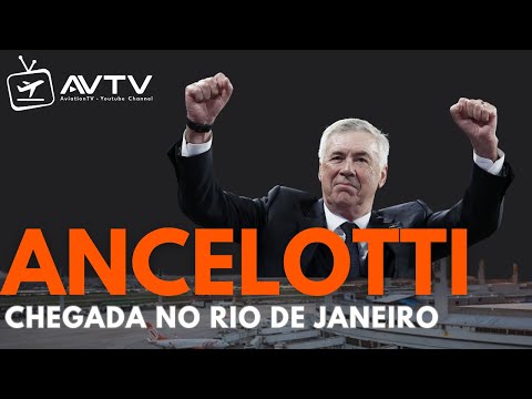 ANCELOTTI IN RIO! Pouso do Bombardier trazendo o novo treinador da seleção Brasileira de futebol!