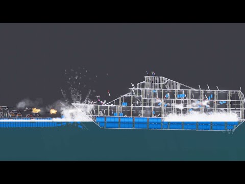 Warships attack in People Playground