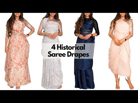 Historical Saree Drapes of India | Different Styles of Saree Draping | saree drape style | Tia Bhuva