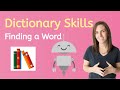Finding Words in the Dictionary