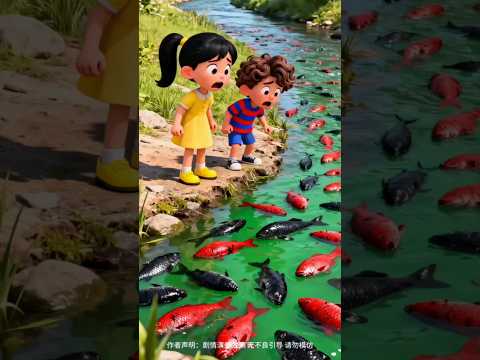 All the fish in the river died🥵 ll Carriage House wooden artist ll #cartoon #shortvideoshortvideo