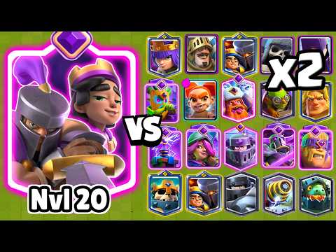 MEGA PRINCIPITO NIVEL 20 vs TODAS LAS CARTAS x2 | Clash Royale