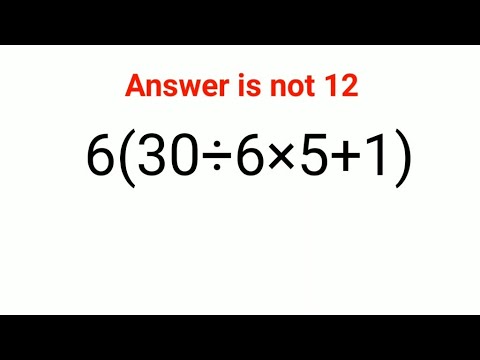 6(30÷6×5+1)The answer is not 12. Many got it wrong!  Ukraine Math Test #math #percentages #ukraine