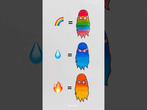 Satisfying Hair colour 🤩✨| 🌈 VS 💧VS 🔥 #shorts #art #satisfying