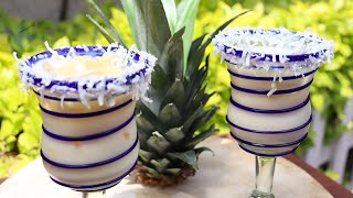 🔥 “¡La Agua Fresca de Piña MÁS CREMOSA! 🍍✨ Sabe a Piña Colada pero SIN Alcohol 😱🍹”