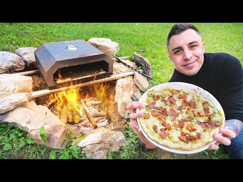 Je teste la PIZZA VERTE aux herbes sauvages ! (au barbecue)