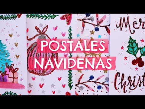 TARJETAS DE NAVIDAD FÁCILES y BONITAS🎄 MANUALIDADES PARA REGALAR 💌 POSTALES NAVIDEÑAS Y DE AÑO NUEVO