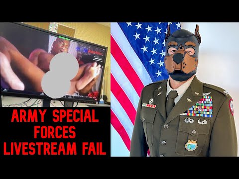 US Army LIVESTREAMS Commander Touching Self