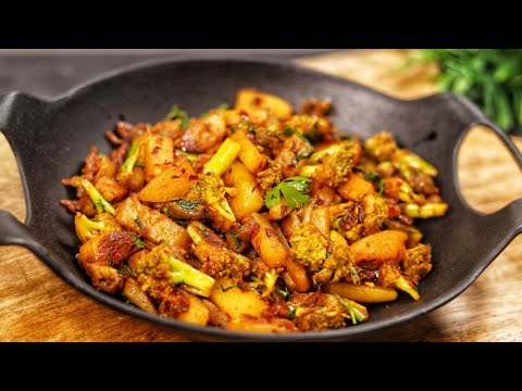 ബ്രൊക്കോളി - ഉരുളക്കിഴങ് ഉലർത്തിയത്/Easy Broccoli - Potato Ularthiyath/Side dish for Rice & Chapati