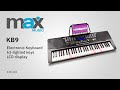 Electronic Keyboard for Learner with 61 Lit Keys & LCD Display - MAX KB9
