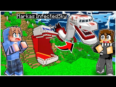 AKU MENEMUKAN MARKAS RAHASIA INFECTED SKY DI MINECRAFT