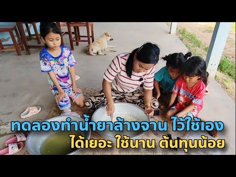 ทดลองทำน้ำยาล้างจาน จากมะกรูดสดๆจากต้น ต้นทุนน้อย ได้เยอะ