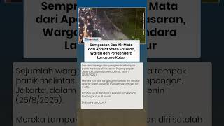 BUAT PANIK! Semprotan Gas Air Mata dari Aparat Salah Sasaran, Warga dan Pengendara Langsung Kabur