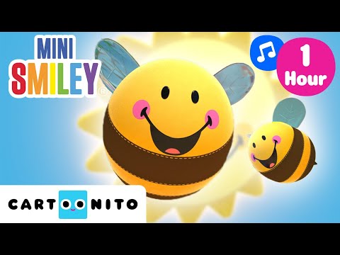 Sunshine Song 🎶 | MEGA Compilation | 1 Hour of Nursery Rhymes for Kids | Mini Smiley | @cartoonito