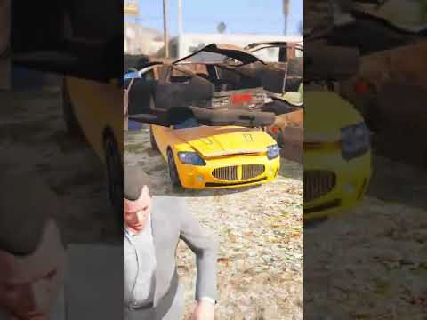MICHEAL TRICK GARBAGE OWNER TO STEAL LUXURY CAR GONE RIGHT! #shorts #gta5