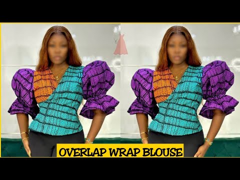 how to cut and sew an overlap wrap blouse @Stitchadress