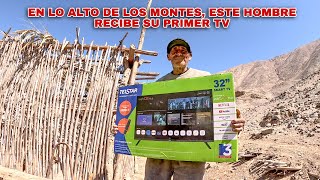 Sorprendimos a Don CALIMAN con una NUEVA TV y esta fue reacción - VIVE SOLO EN LOS MONTES