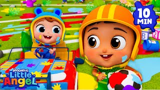 Messy Paint Playtime!🎨 Watch Out! | Little Angel | Kids Cartoons & Nursery Rhymes | Moonbug Kids
