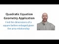 Understanding Square Area and Quadratic Equations