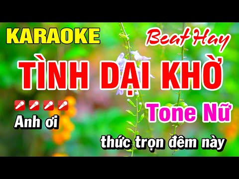 Karaoke Tình Dại Khờ Tone Nữ (Beat Hay) Nhạc Sống | Hoài Phong Organ