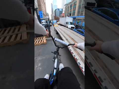 BMX Jump on Trucks in Traffic #bmx #nyc