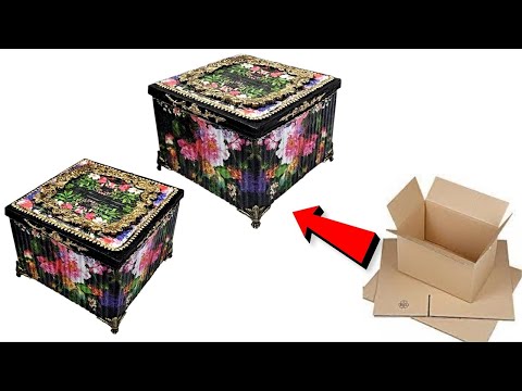 I Made a DIY Vintage Jewelry Box from Cardboard and It's AMAZING!