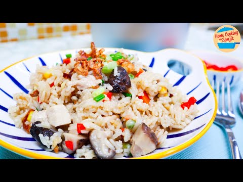 Simple Rice Cooker Recipe: Mushroom Chicken Rice