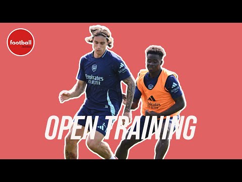 Riccardo Calafiori and Bukayo Saka BOTH TRAIN ahead of Arsenal's clash with Atalanta