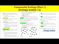 Ecological Concepts and Community Dynamics
