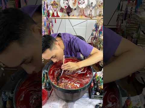 玩漆有道手工画～涅槃重生 #文化 #传承 #哪吒 #shorts
