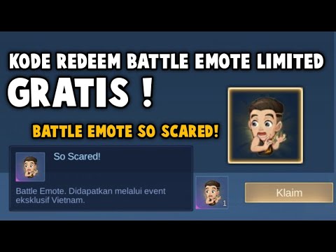 KODE REDEEM BATTLE EMOTE LIMITED SO SCARED ! EFEK SUARANYA LUCU BANGET !! KLAIM PAKE CARA INI !!